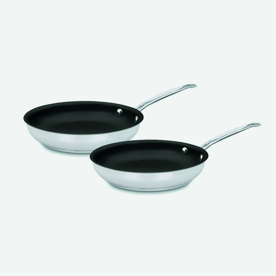 Discontinued Chef's Classic™ Stainless Set of 2 Non-Stick Skillets (9" Skillet & 11" Skillet)