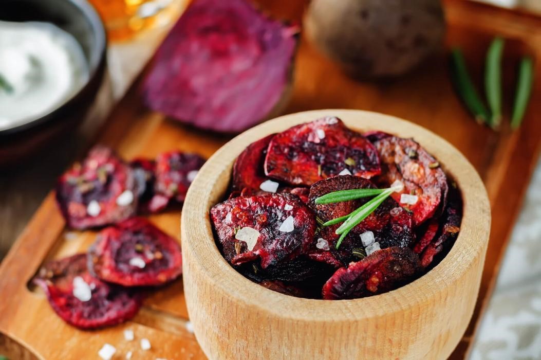 Beet Chips with Fresh Dill