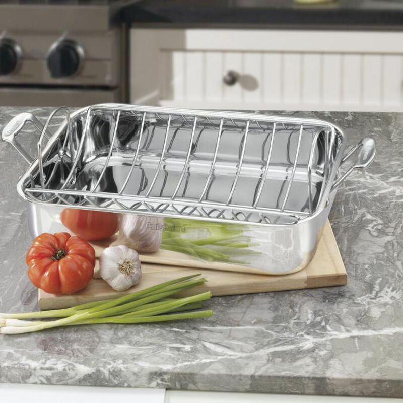 Discontinued Chef's Classic™ Stainless 16" Roasting Pan with Rack