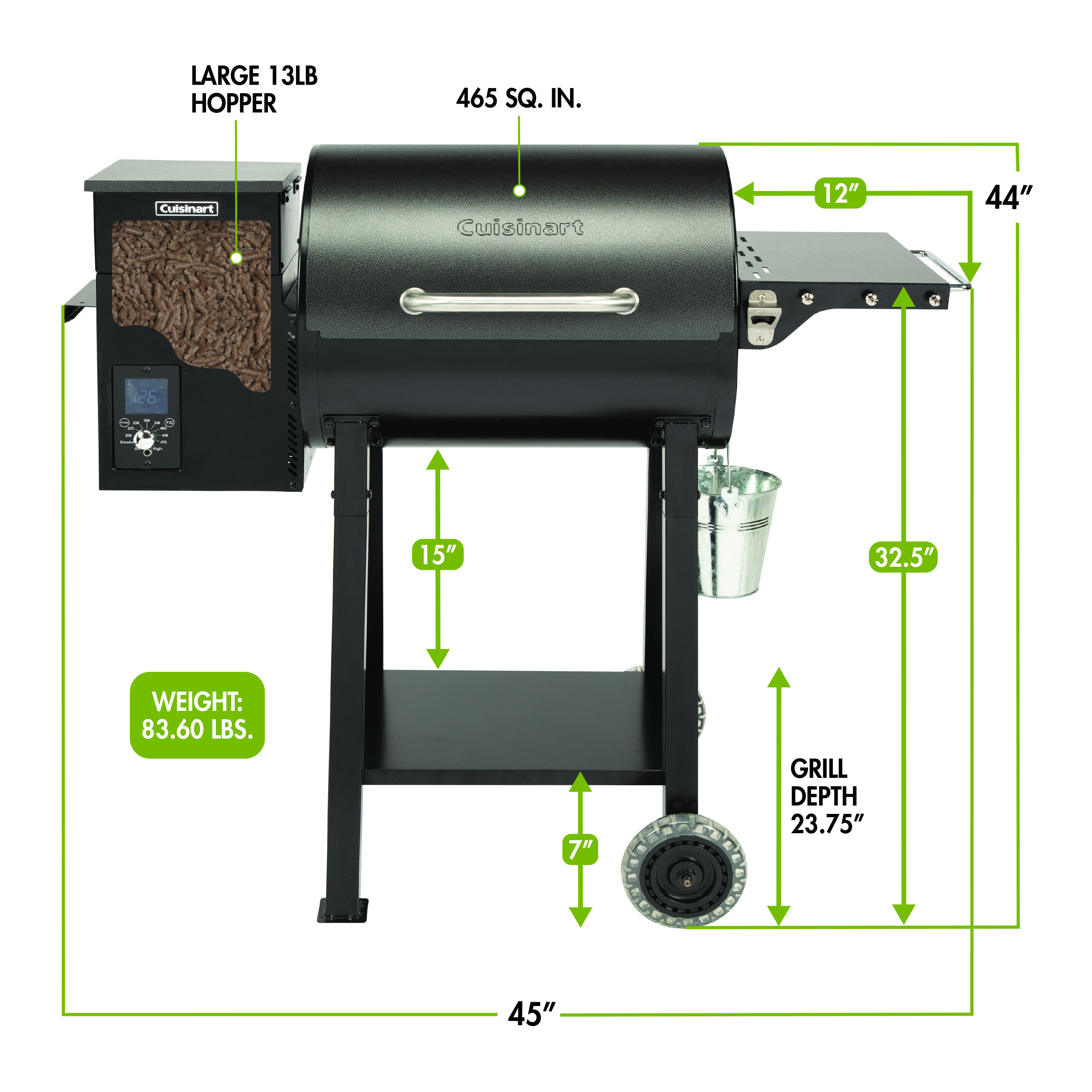 Cuisinart 465 Sq. in. Wood Pellet Grill and Smoker