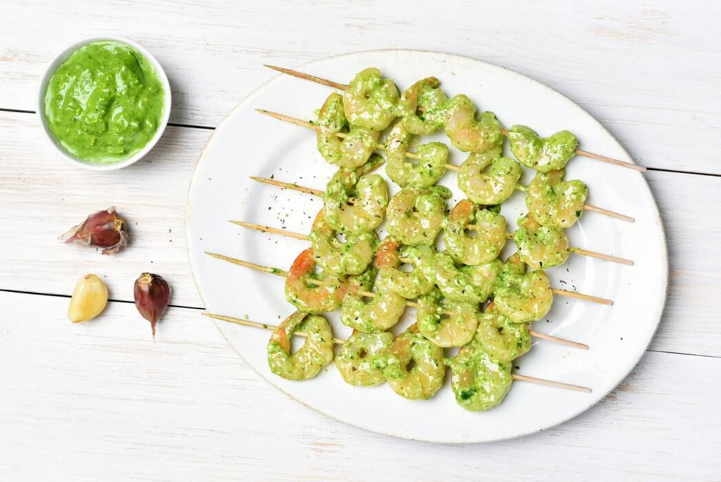 Grilled Pesto Shrimp