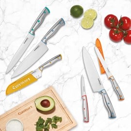 Cuisinart 12-Piece Kitchen Knife Set, Advantage Color Collection with Blade Guards, Pistachio