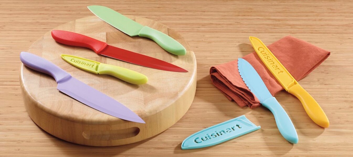 Cuisinart C55CB-11PM Advantage Cutlery 11-Piece Marble Knife Cutting Board  and Knive Set, Multi-Color
