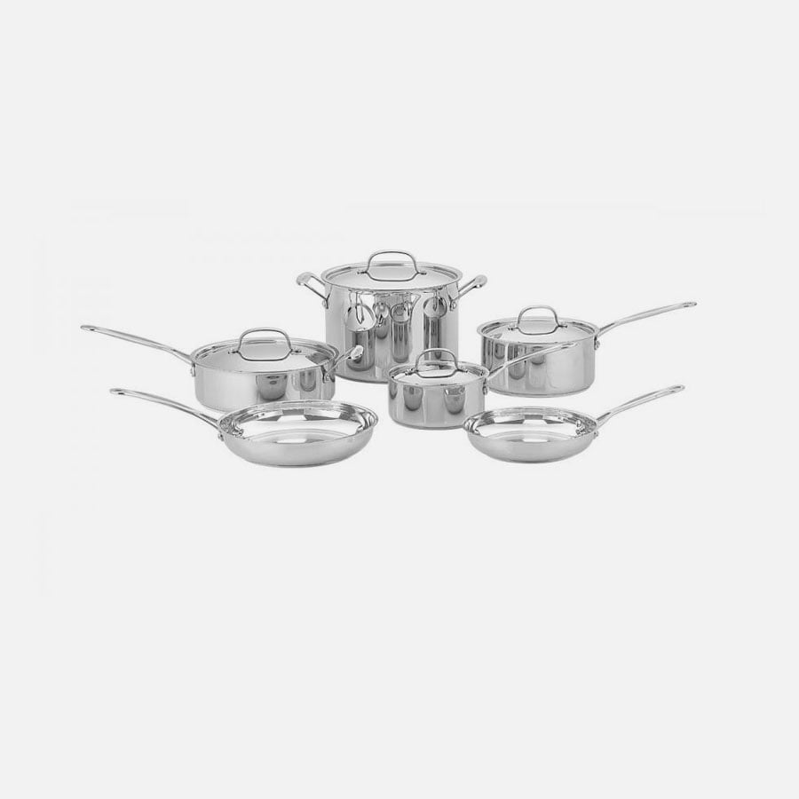 Chef's Classic Stainless Steel Cookware Set (10-Piece), Cuisinart