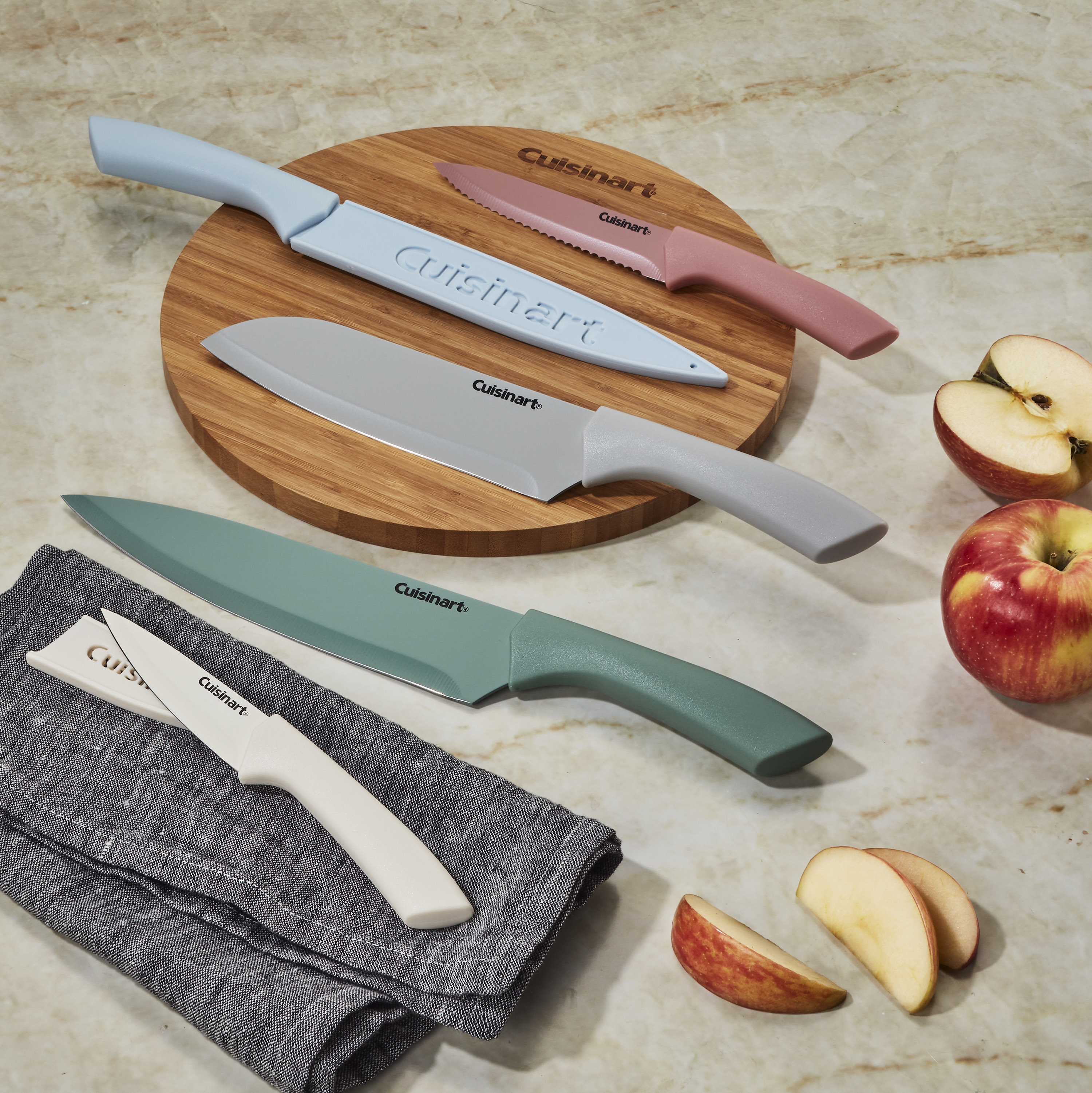 Cuisinart Advantage 11pc Cutlery & Cutting Board Set - Grey Marble