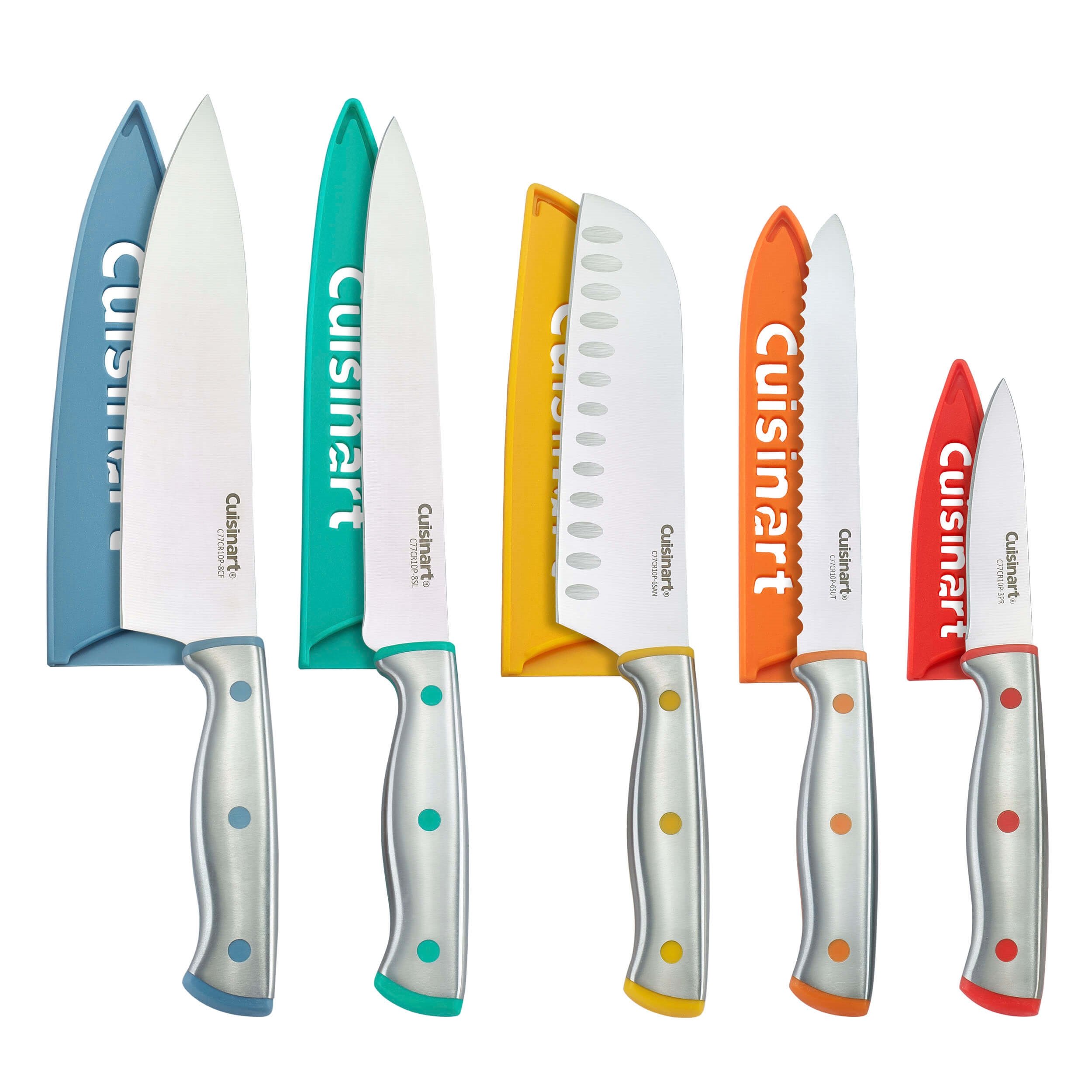 Cuisinart Premium 12 Piece Knife Set with Blade Guards - High-Quality  Stainless Steel Blades - Non-Stick Color Coding - Dishwasher Safe in the  Cutlery department at