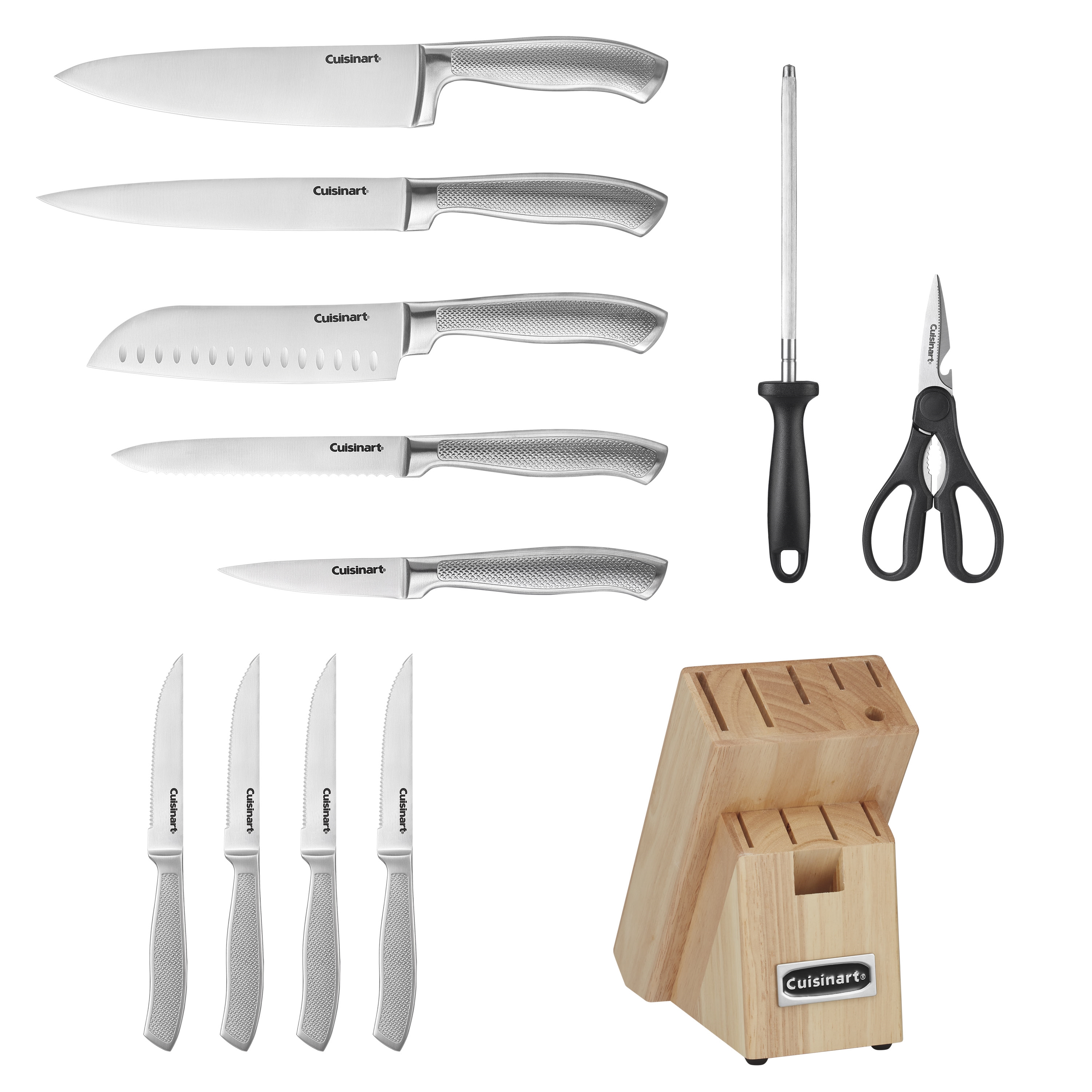 Cuisinart Classic Stainless Steel Knife Block Set, 17 Piece
