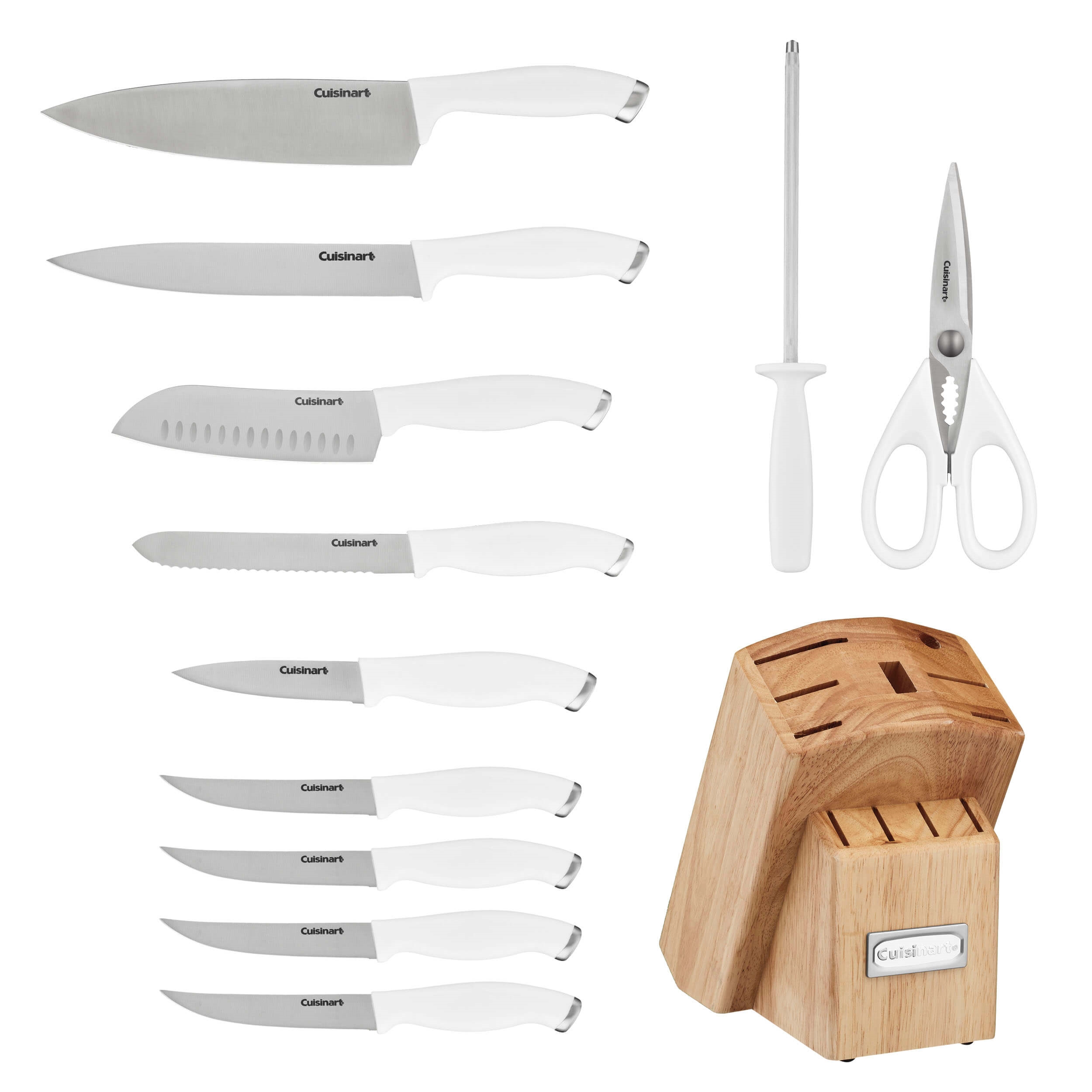 Combination 12-Piece Chef/Steak Knife Set in Block