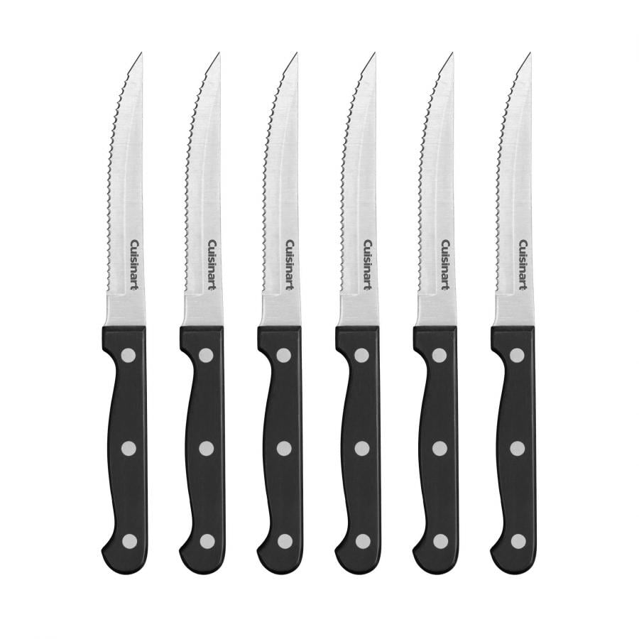 Cuisinart C55W-S6STK Advantage Cutlery 6-Piece Triple Rivet Walnut Steak  Knife Set