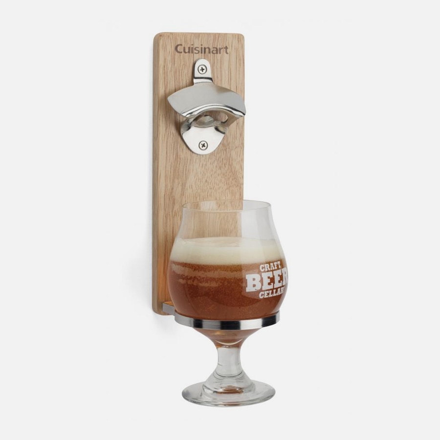 Cuisinart® Wood Magnetic Bottle Opener & Cup Holder - Laser-Engraved  Personalization Available