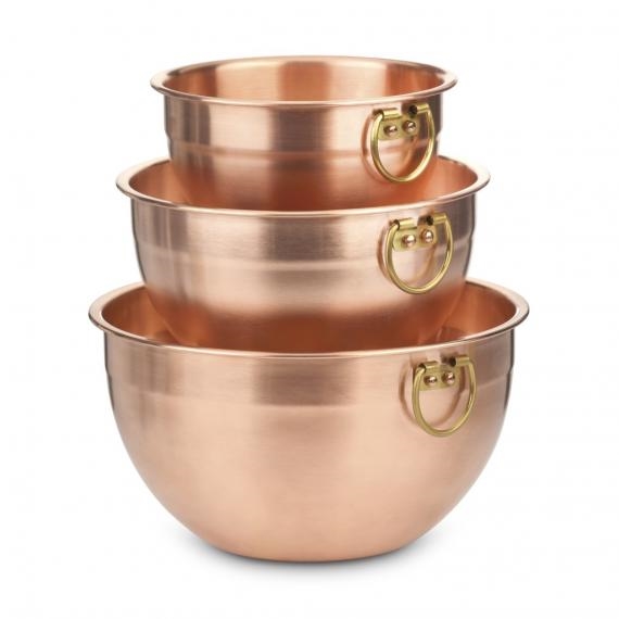 Gourmet Copper Clad 3-Piece Mixing Bowls