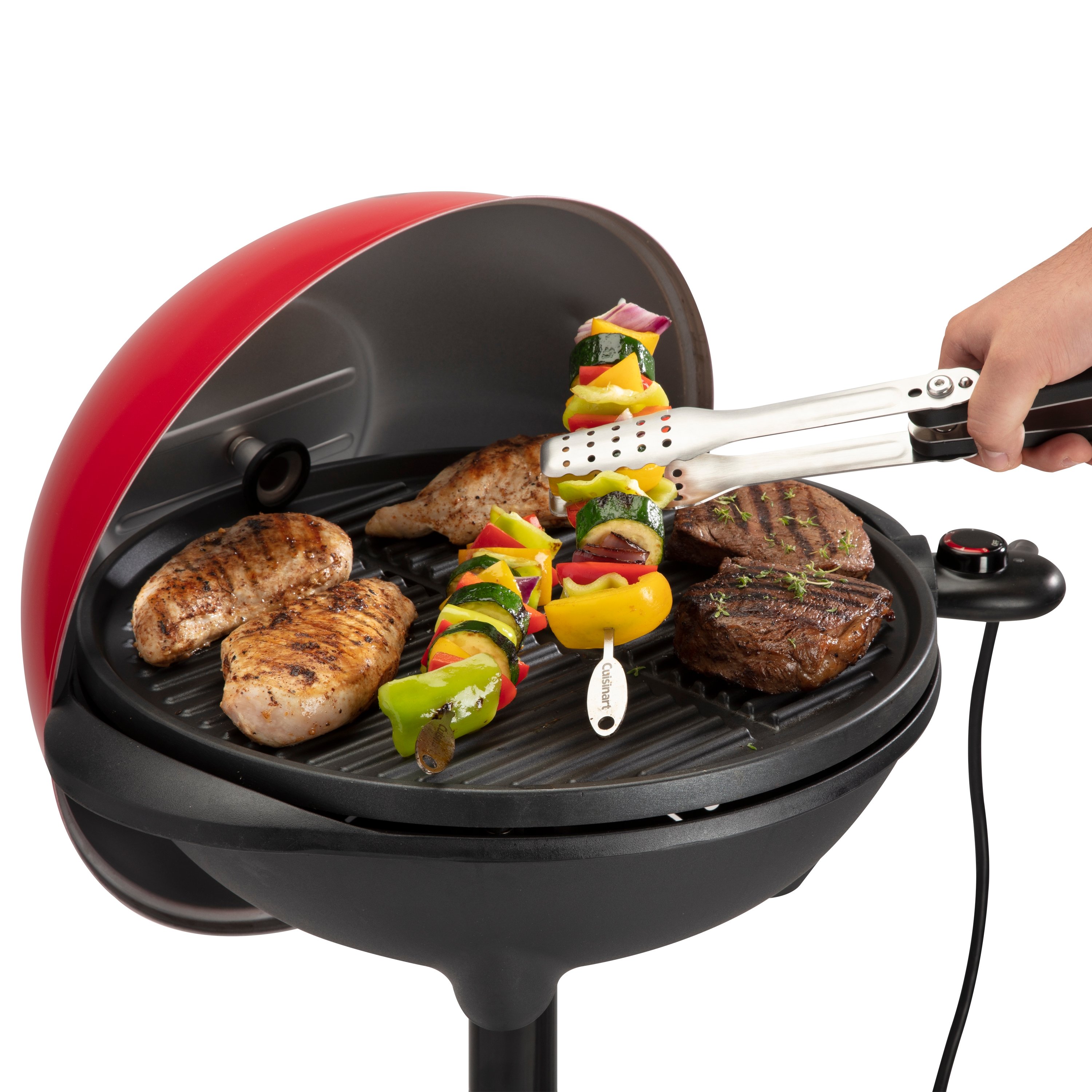 Cuisinart - 2-in-1 Outdoor Electric Grill - Red