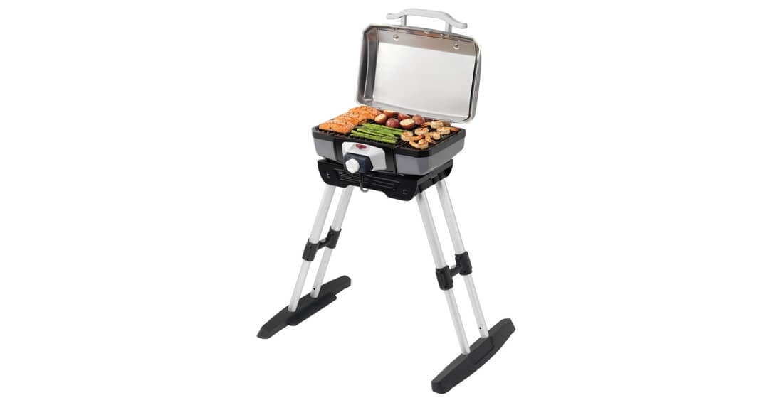  Cuisinart CEG-115 2-in-1 Outdoor Electric Grill, 240 sq. inch  Cooking Space : Patio, Lawn & Garden