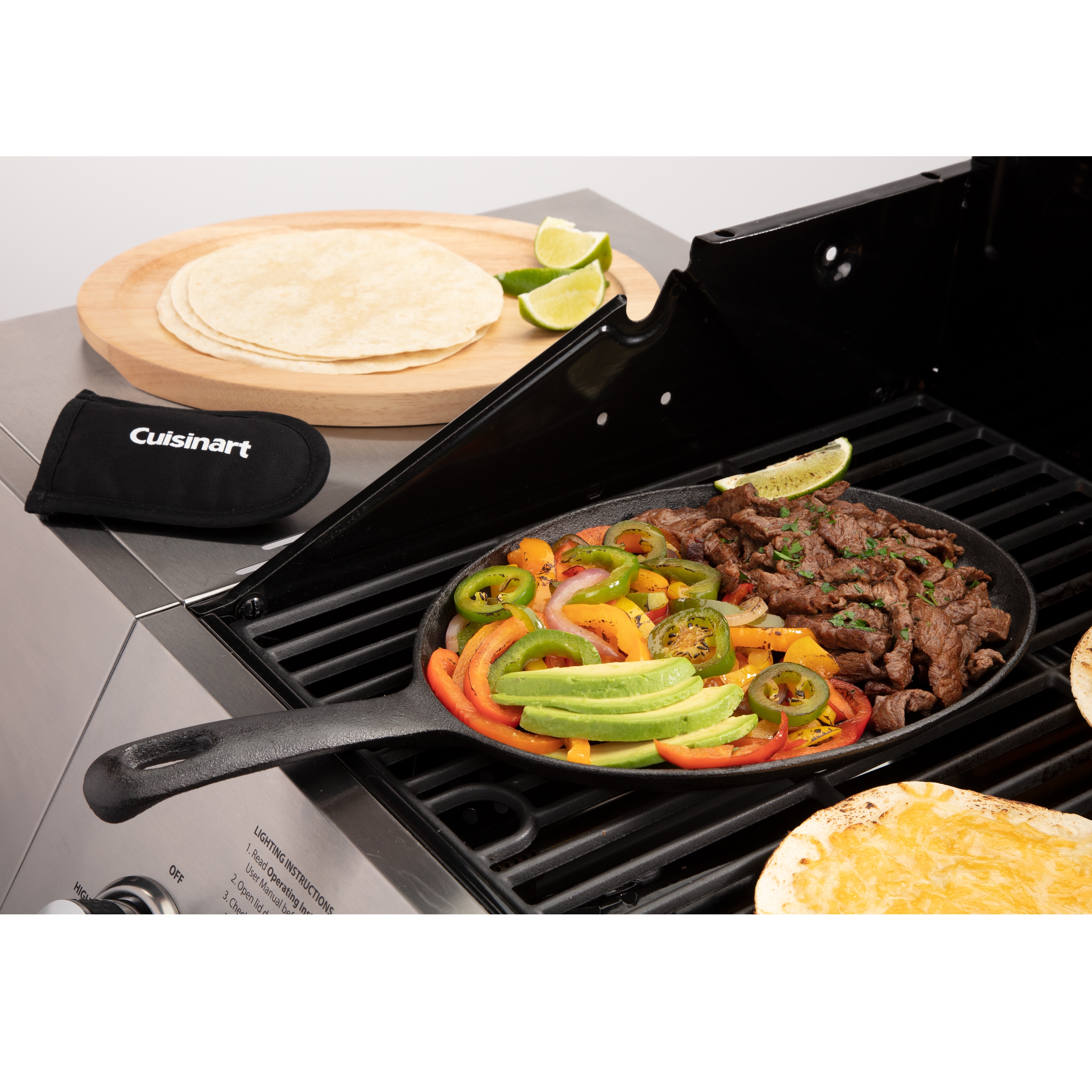 Cuisinart 10 in. Cast Iron Griddle Pan for Grill, Campfire