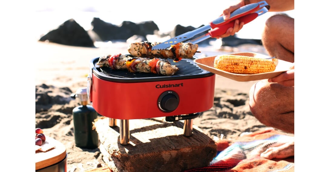Cuisinart 2-In-1 Outdoor Electric Grill in Red/Black CEG-115 - The