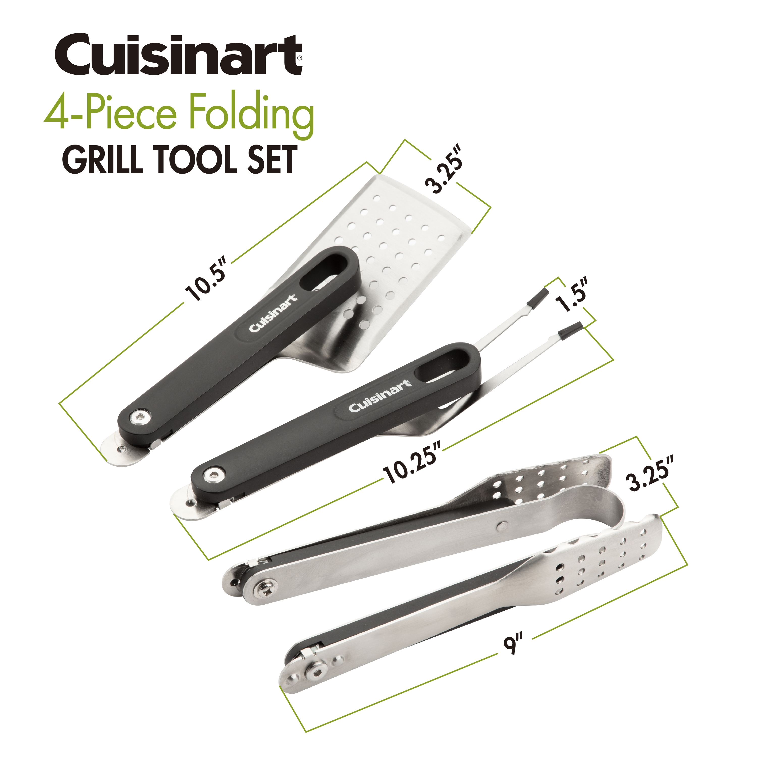 Cuisinart 36-Piece Backyard BBQ Tool Set 36-Pack Stainless Steel