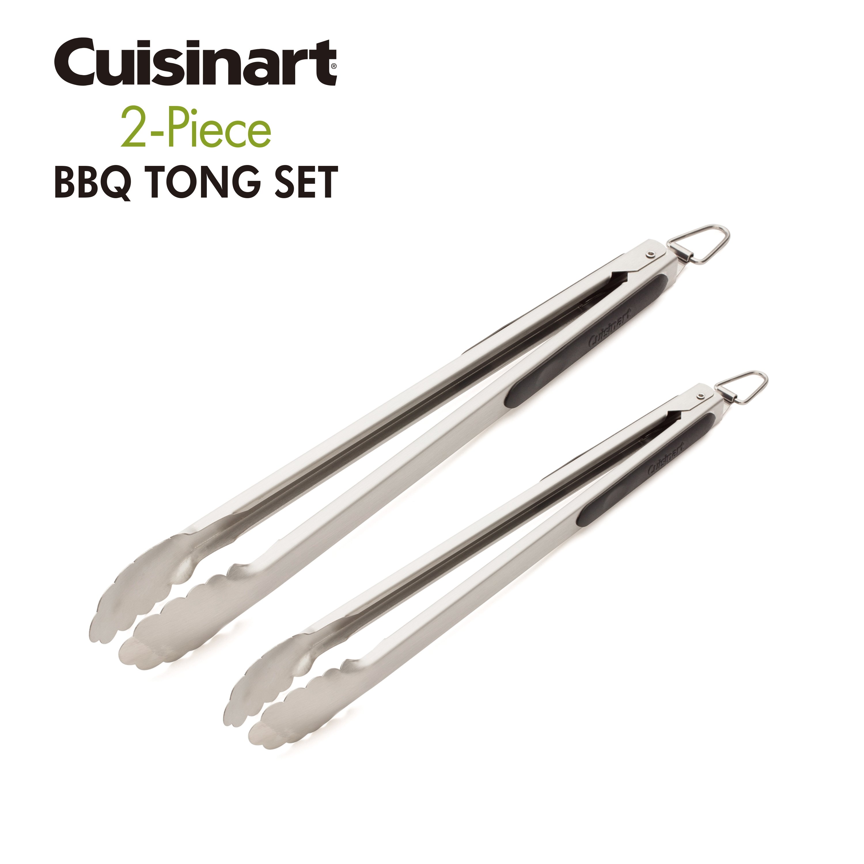 2 Pcs Stainless Steel Kitchen Tong Set Salad BBQ Serving Tongs