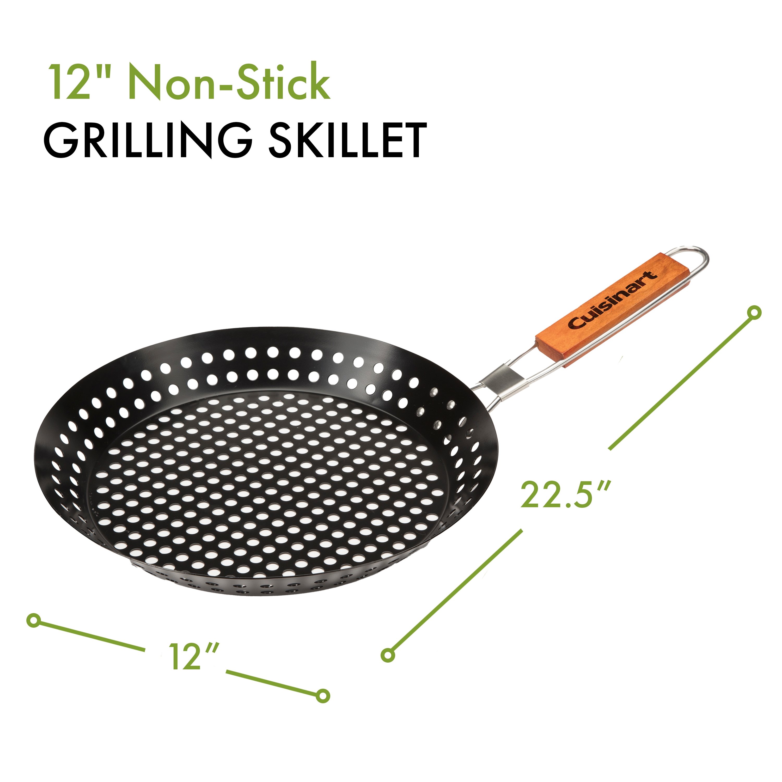 Non-Stick Grill Skillet With Removable Handle