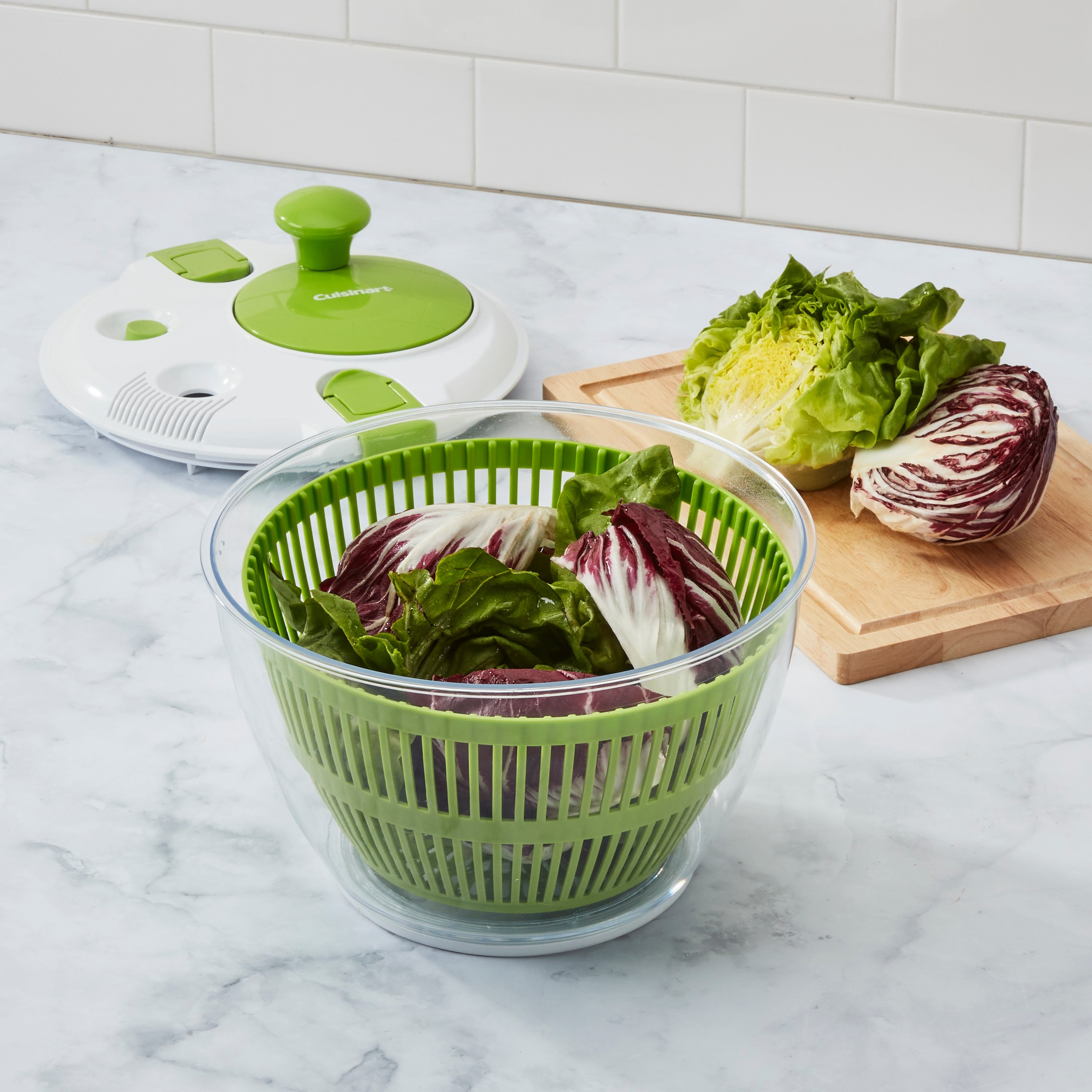 Cuisinart Salad Spinner- Wash, Spin & Dry Salad Greens, Fruits &  Vegetables, 3qt, CTG-00-SSAS