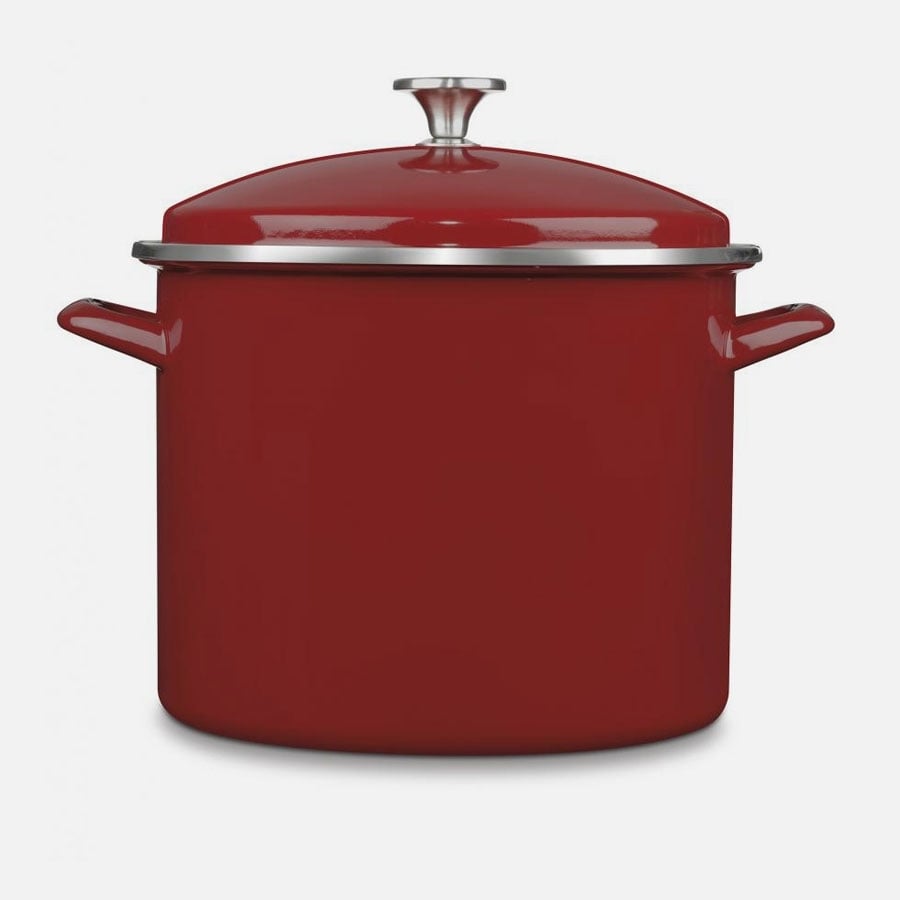 Red Co. Enameled Cookware Belly Deep Metal Induction Stockpot with