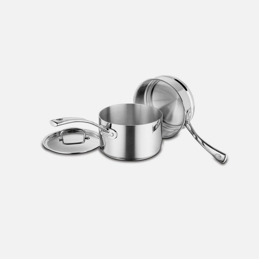3 Piece French Classic Tri-Ply Stainless Double Boiler Set 