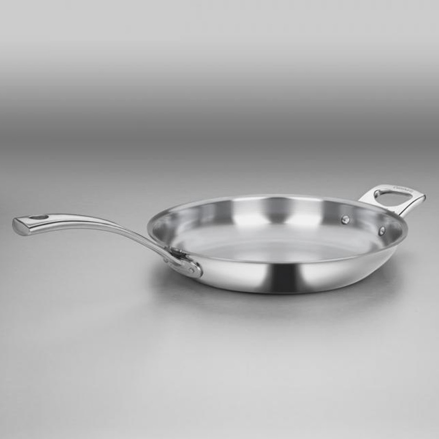 Cuisinart Custom-Clad 5-Ply Stainless Steel Fry Pan with Helper Handle 12