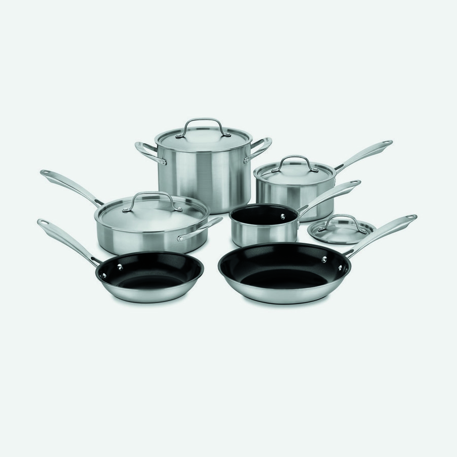 Cuisinart 10 Piece Tri-ply Steel Cookware Set