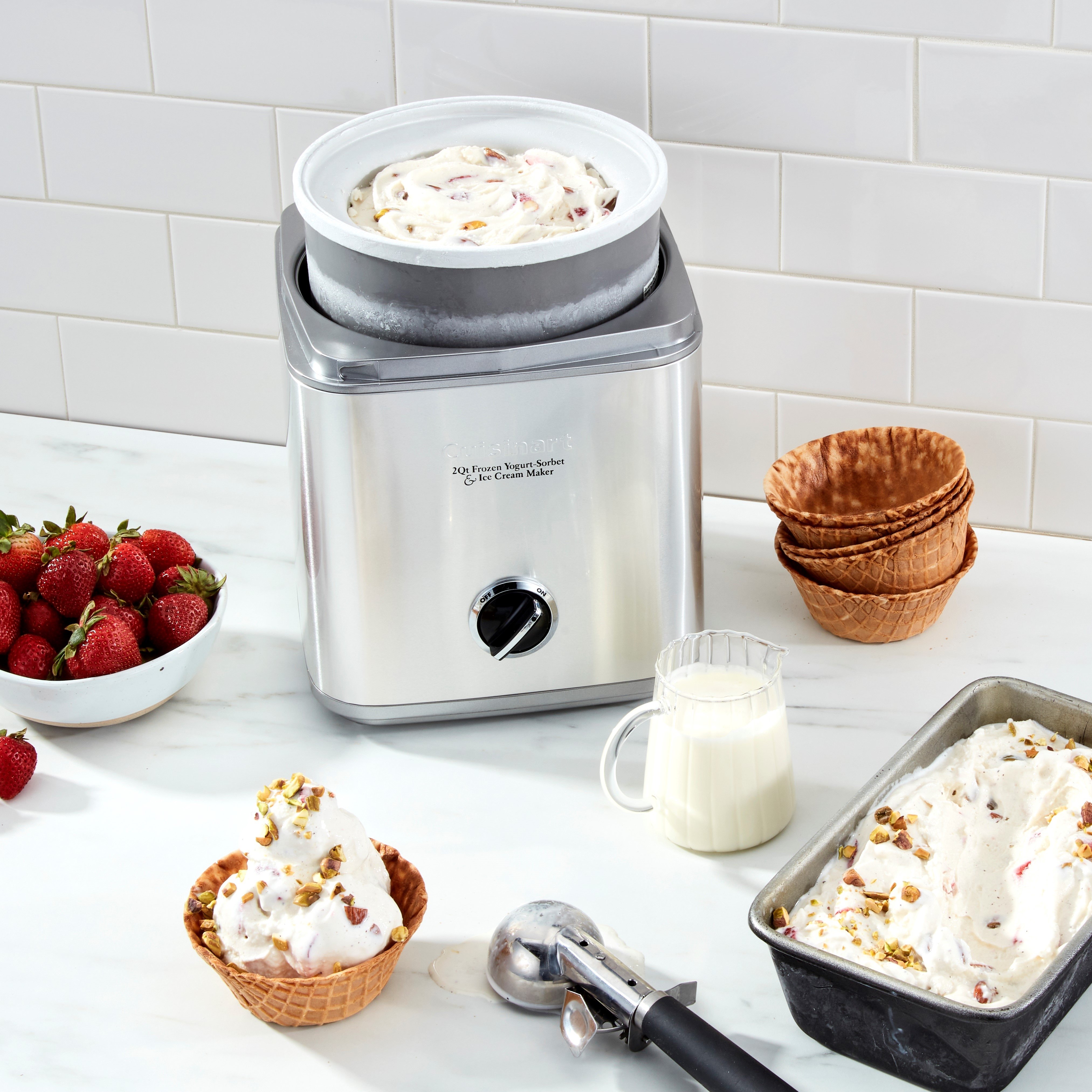 Cuisinart ICE-30BC Pure Indulgence 2-Quart Automatic Frozen Yogurt, Sorbet,  and Ice Cream Maker 