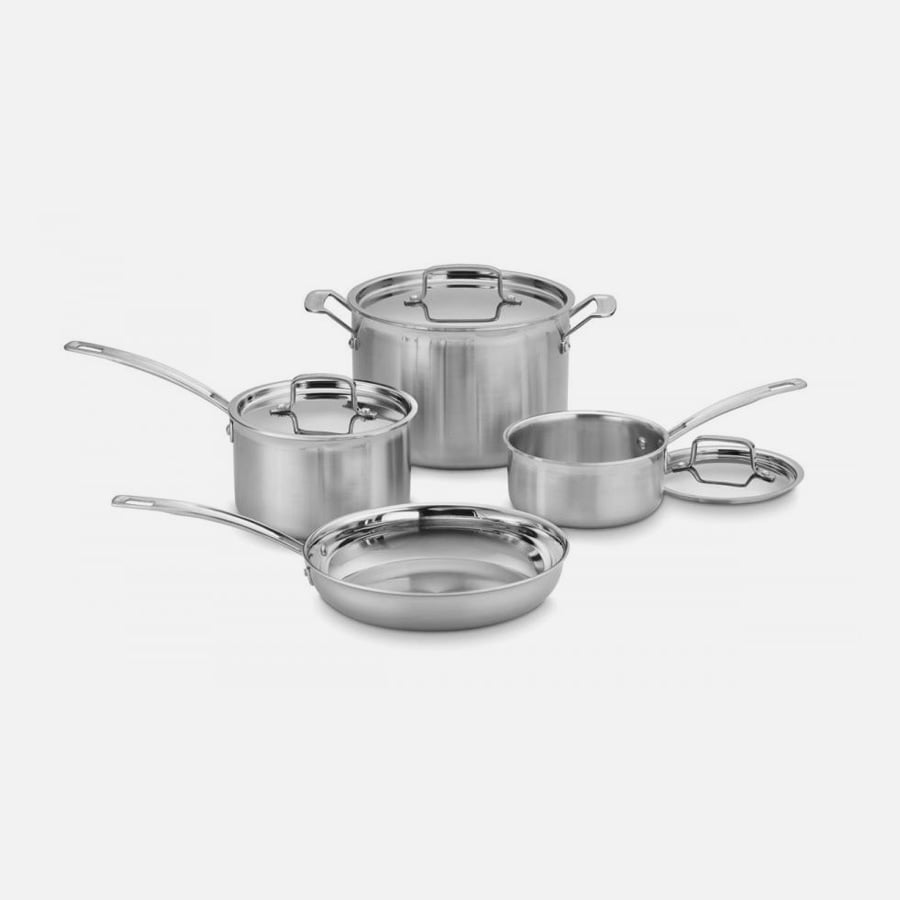 7-Piece MultiClad Pro Tri-Ply Stainless Cookware - Cuisinart