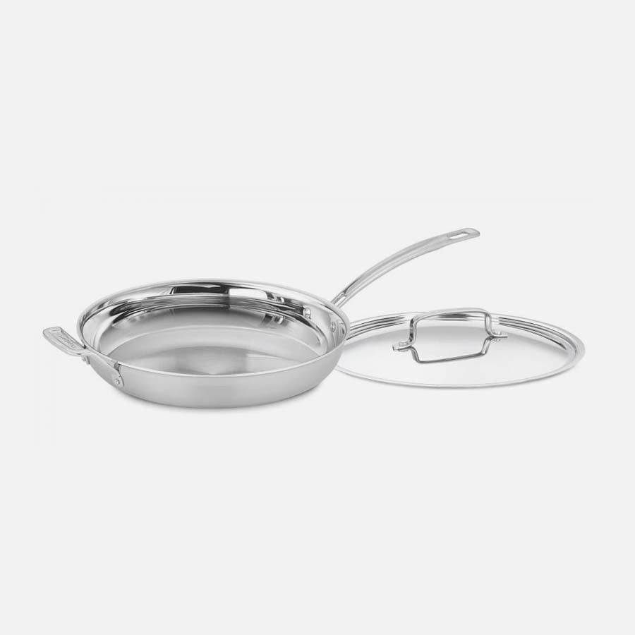 Cuisinart Multiclad Pro 8 Inch Stainless Steel Skillet MCP22-20N (Q079)s2c