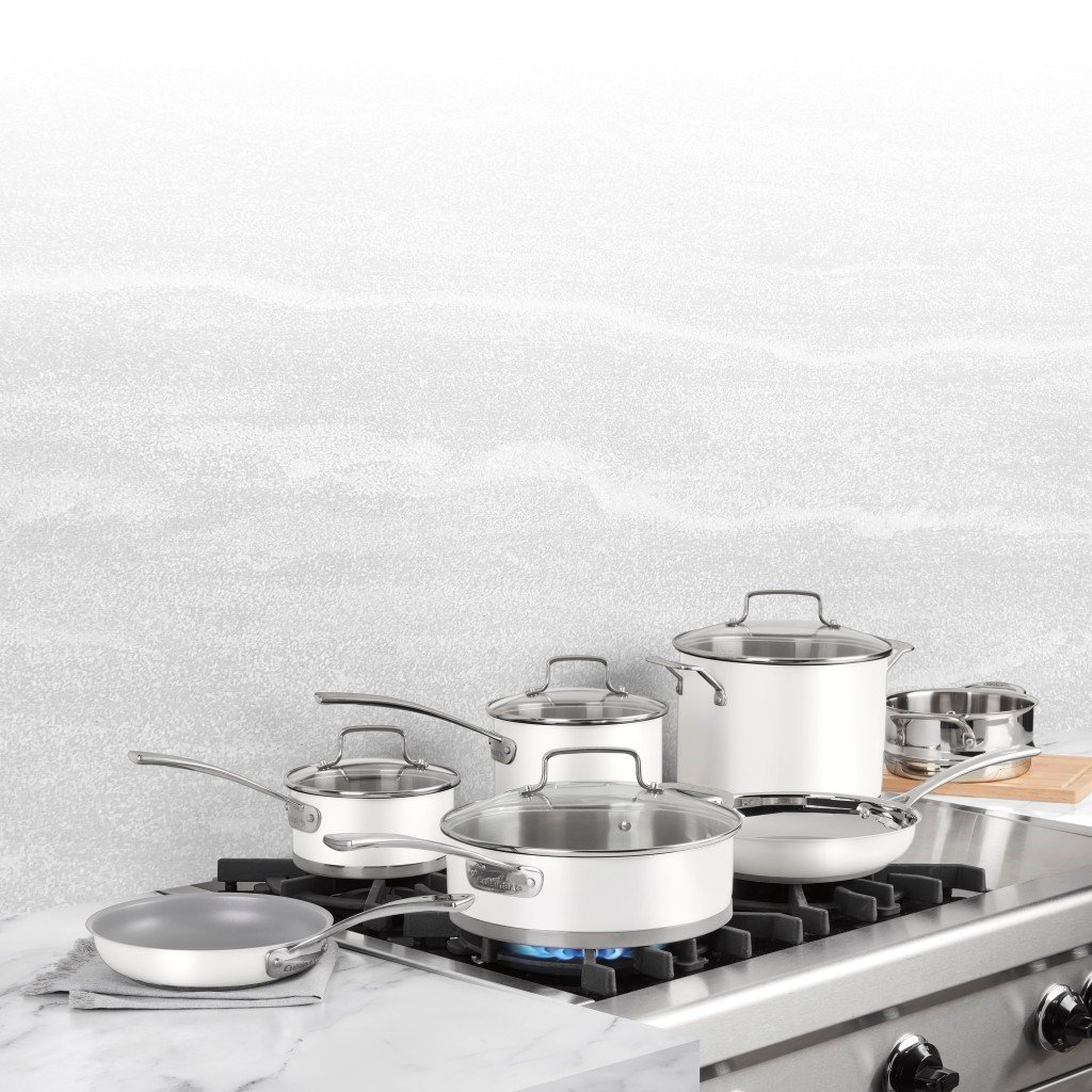 Cuisinart Matte 11pc Stainless Steel Cookware Set MW89-11 - White