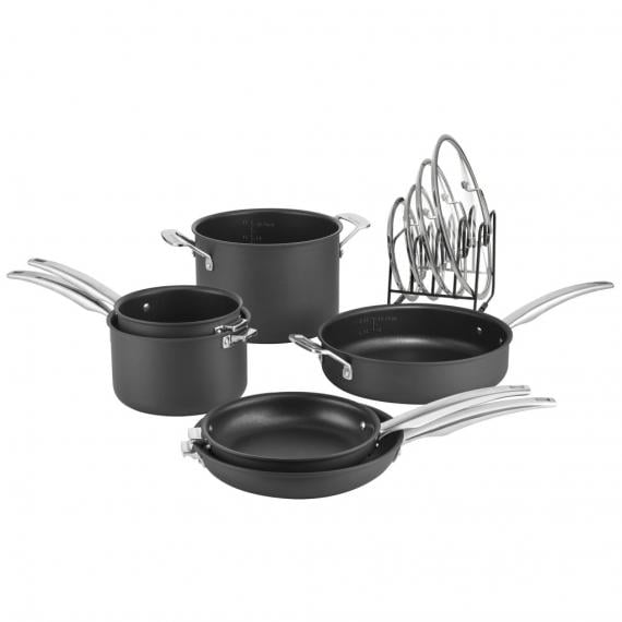 CooksEssentials Porcelain Enamel 11-piece Cookware Set 
