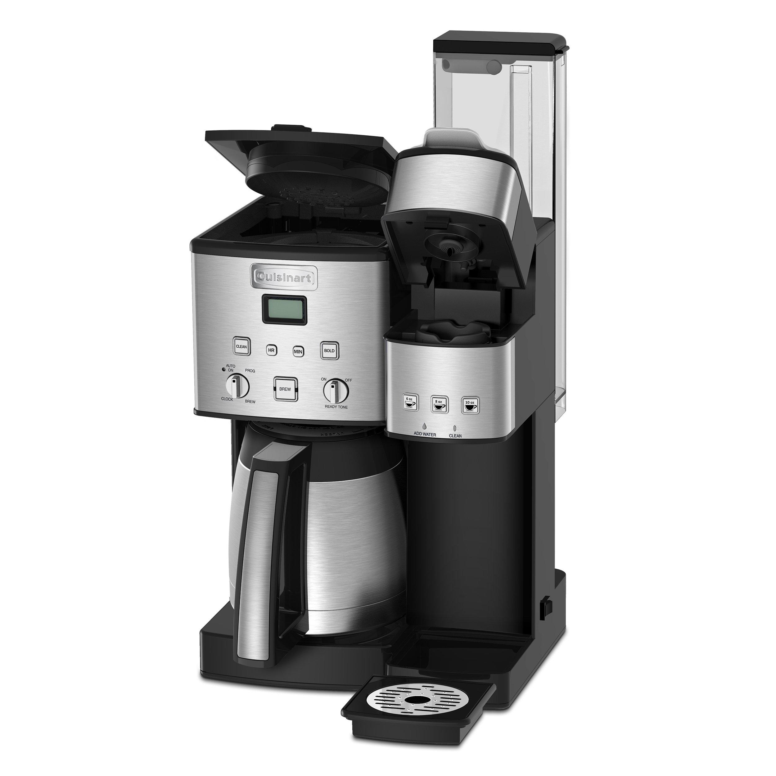  Cuisinart Stainless Steel Coffee Center Combo Coffee Maker  (Black) Bundle with Colombian Roast Single Serve KCup and Stainless Steel  Tumbler (3 Items): Home & Kitchen