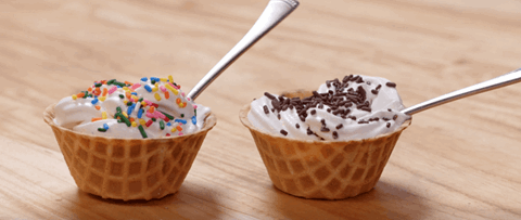 Soft Serve Coconut Ice Cream with M&M'S® Crispy - Spanglish Spoon