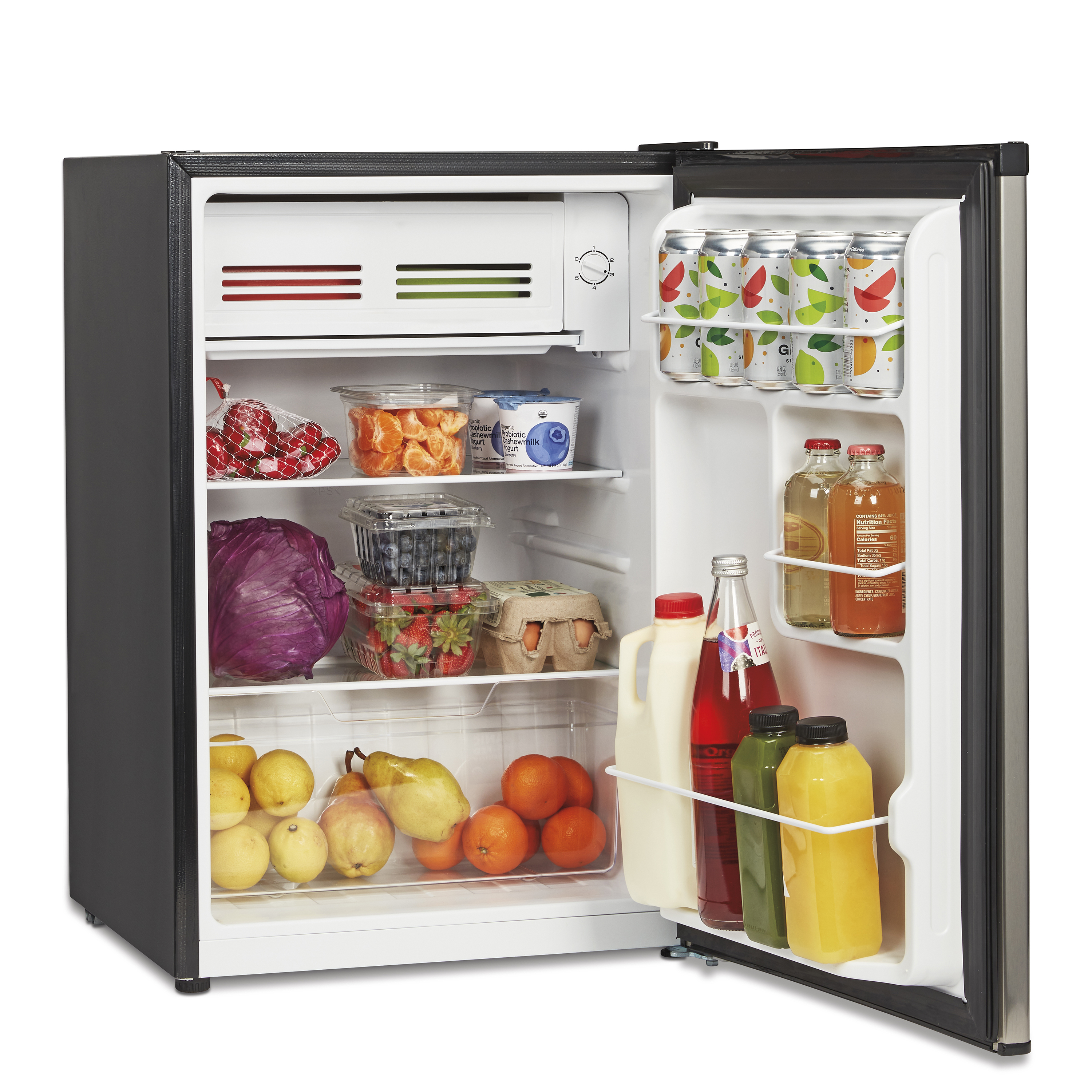 2.7 Cu Ft One Door Mini Fridge, Stainless Steel Look popular